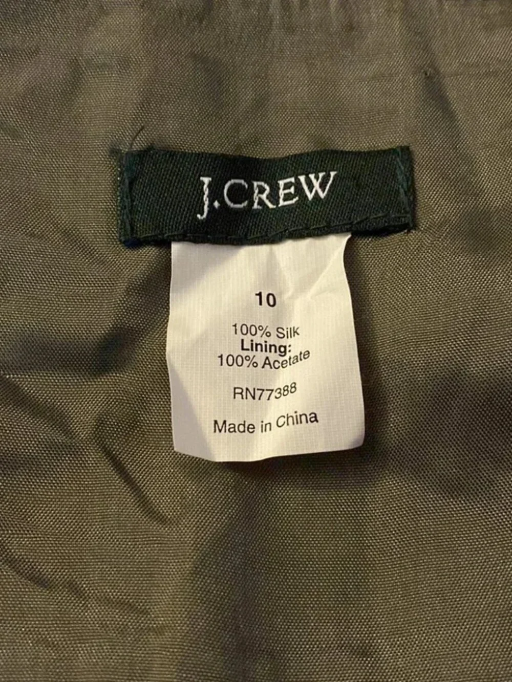 J. Crew warm taupe brown silk taffeta pleated a-line skirt
